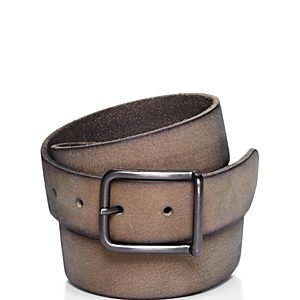 Allsaints Men's Rivet Square Buckle Leather Belt
