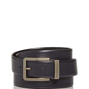 Armani Men's Embossed Leather Belt