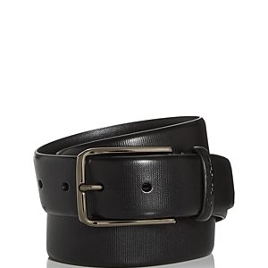 Canali Men's Embossed Leather Belt