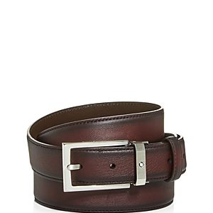 Montblanc Men's Burnished Leather Belt