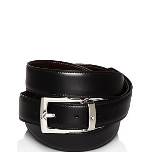 Montblanc Men's Rectangular Buckle Reversible Belt