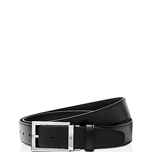 Montblanc Men's Rectangular Shiny Pin Buckle Belt