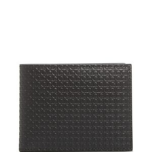 Salvatore Ferragamo Mini Gancini Embossed Leather Bi-Fold Wallet