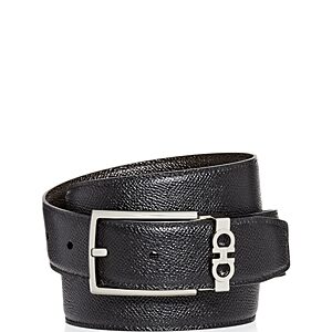 Salvatore Ferragamo Men's Gancini Keeper Reversible Leather Belt