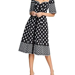 Alice McCall Angels Cotton Floral-Print Midi Dress