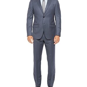 Emporio Armani Regular Fit Blue Wool Suit