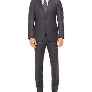 Emporio Armani Regular Fit Purple Wool Blend Suit