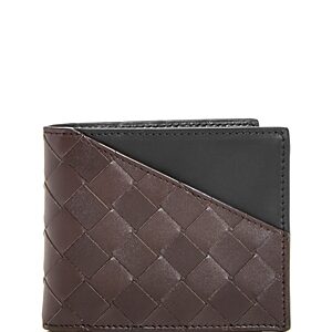 Bottega Veneta Woven Leather Bi Fold Wallet