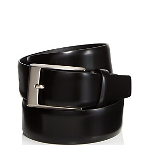 Canali Men's Shiny Smooth Leather Belt