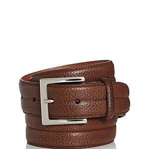 Canali Men's Tumbled Leather Belt