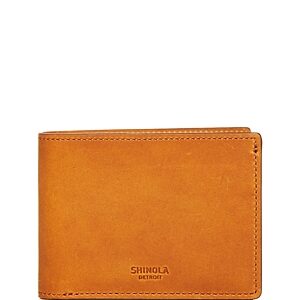 Shinola Slim Navigator Distressed Leather Bi Fold Wallet