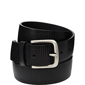 The Men's Store at Bloomingdale's Men's Railroad Stripe Leather Belt - 100% Exclusive